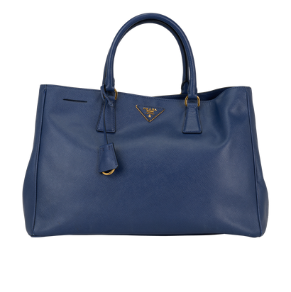 Large Galleria, &pound;495, Handbags, Blue, Leather, Front view